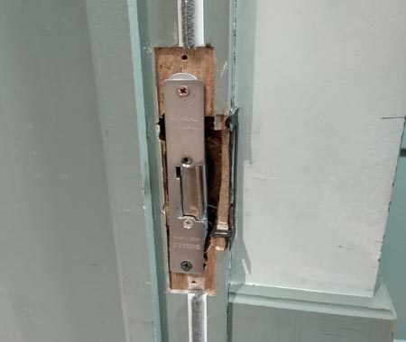 A frame hacked away around the keep